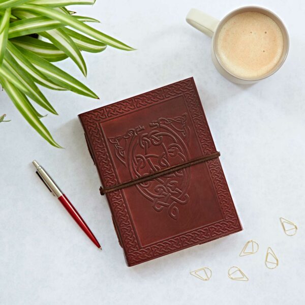 Celtic Serpent Leather Journal