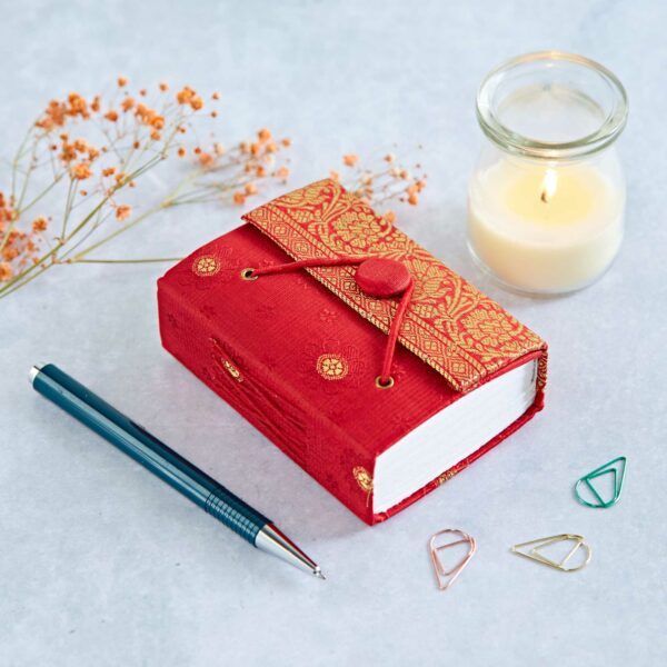 Mini Sari Fabric Journal - Image 7