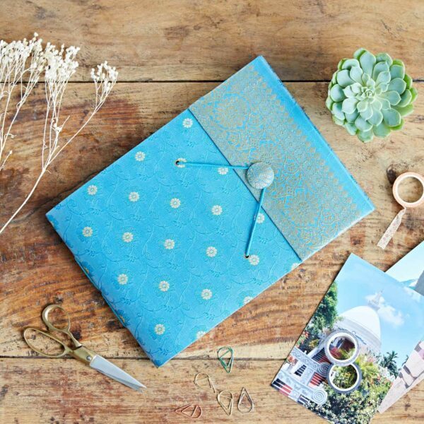 Medium Sari Fabric Photo Album - Image 5