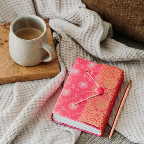Medium Sari Fabric Journal - Image 8
