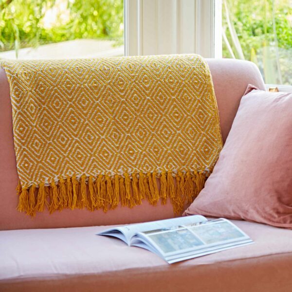 Diamond Recycled Cotton Throw - Image 3