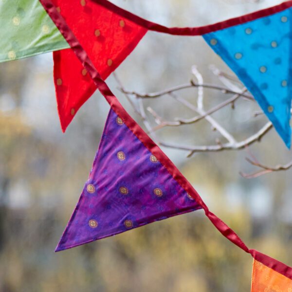 Recycled Sari Bunting - Image 5