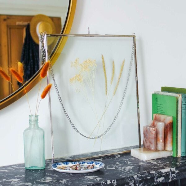 Dia Silver Recycled Glass Hanging Photo Frame - Image 8