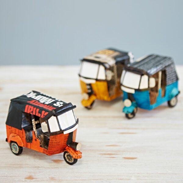 Recycled Newspaper Tuk Tuk - Image 6