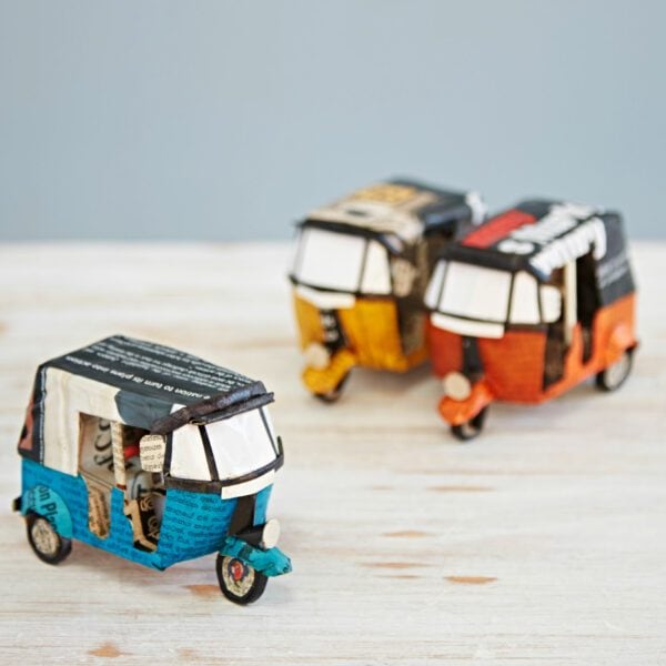 Recycled Newspaper Tuk Tuk - Image 4