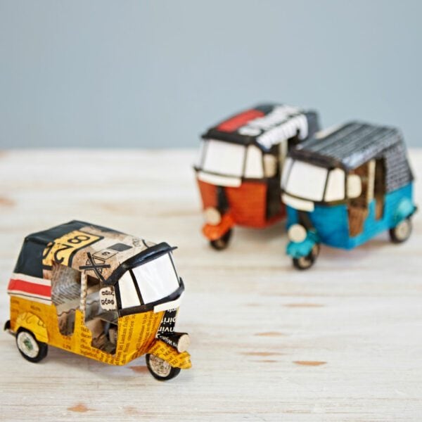 Recycled Newspaper Tuk Tuk - Image 9