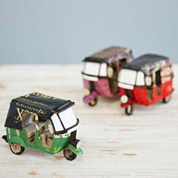 Recycled Newspaper Tuk Tuk - Image 5