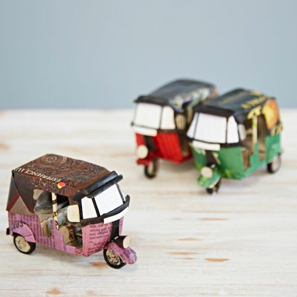 Recycled Newspaper Tuk Tuk - Image 7