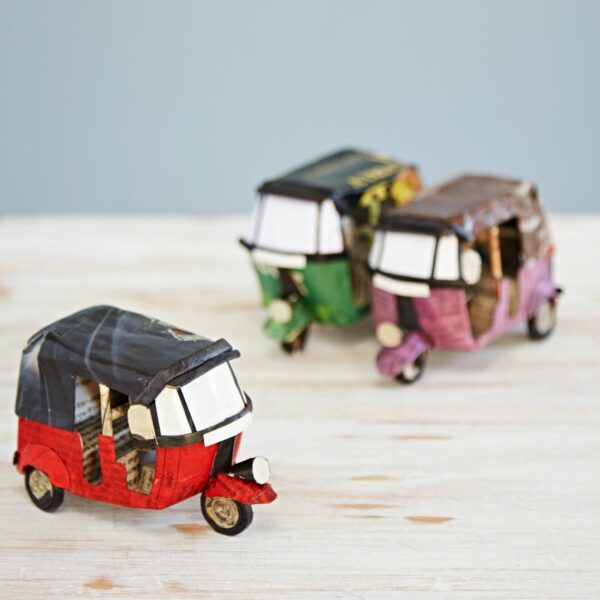 Recycled Newspaper Tuk Tuk - Image 8