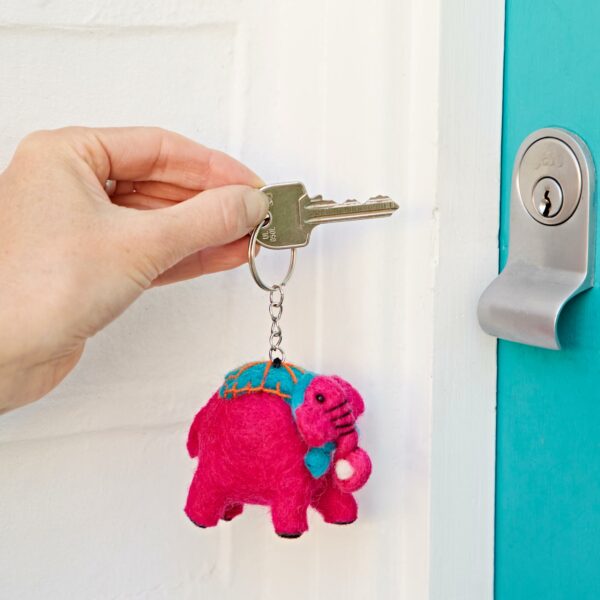Felt Elephant Keyring - Image 3