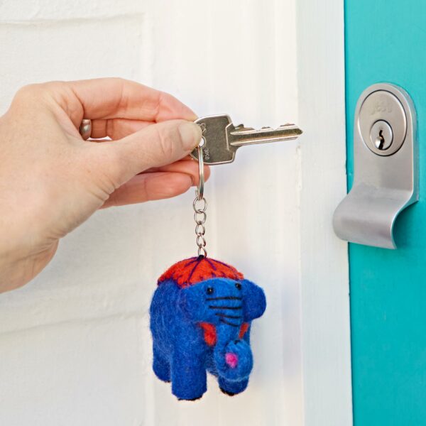 Felt Elephant Keyring - Image 4