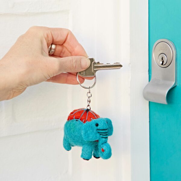 Felt Elephant Keyring - Image 8