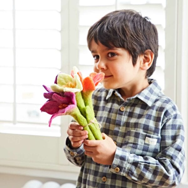 Multicoloured Felt Flower Bouquet - Image 3