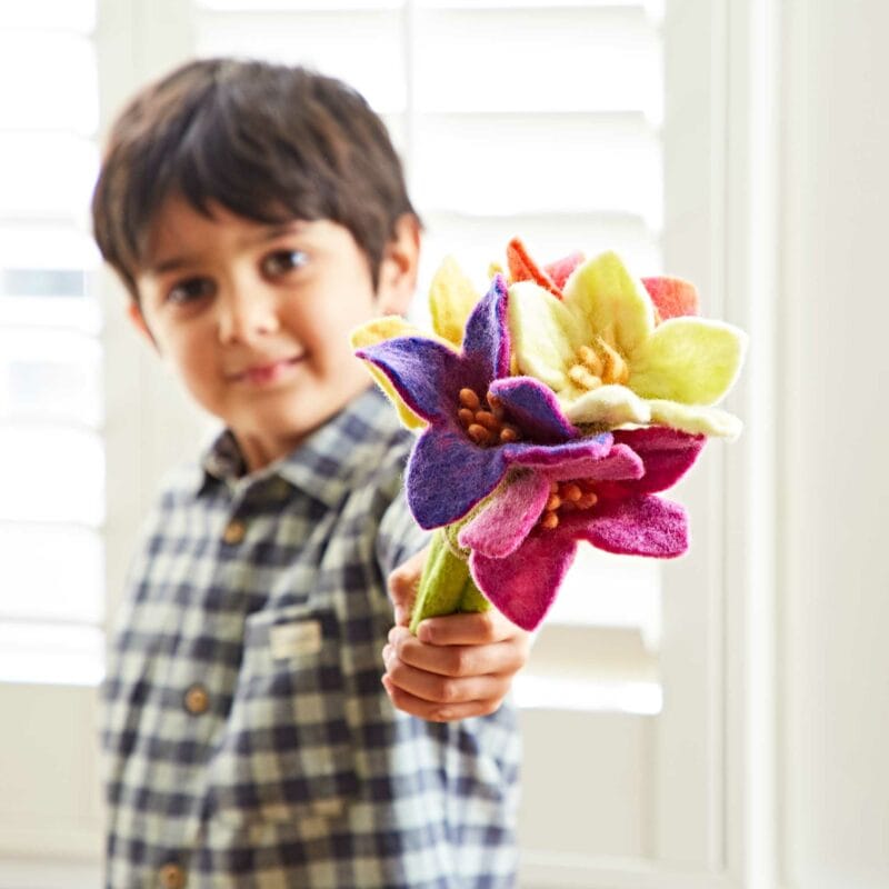 multicolour felt flower bouquet