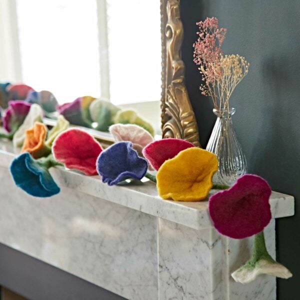 Felt Flower Garland Fair Trade