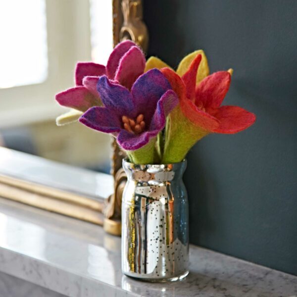 Multicoloured Felt Flower Bouquet - Image 4