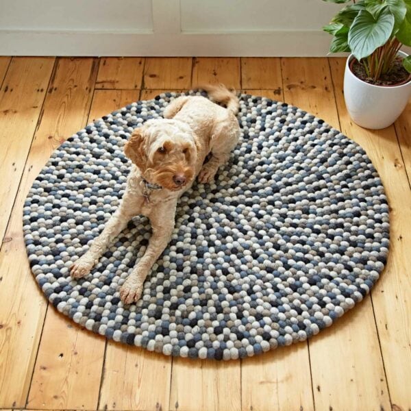 Round Felt Ball Rug - Image 3