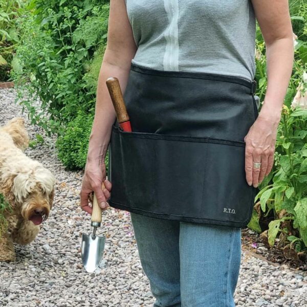 Personalised Buffalo Leather Gardening Tool Belt - Image 4