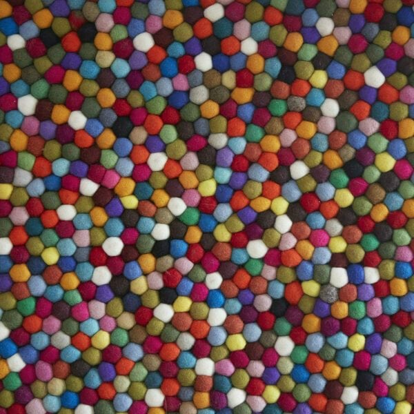 Round Felt Ball Rug - Image 4