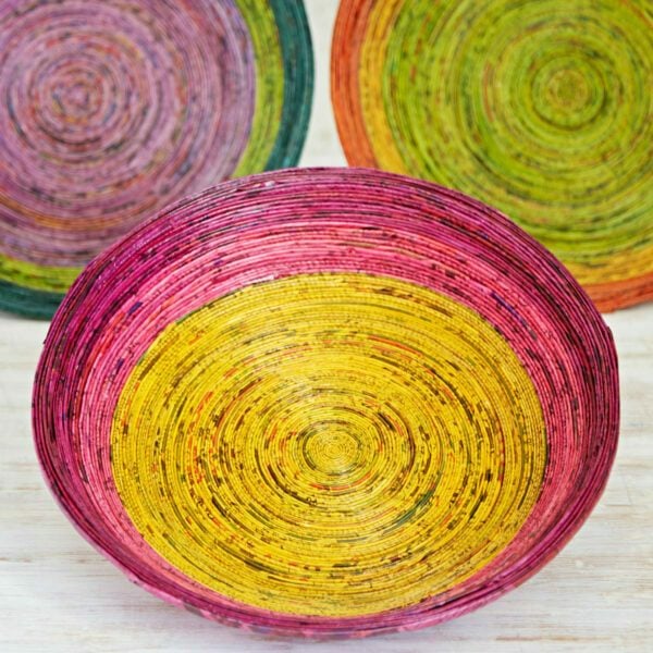 Large Bowl Recycled Newspaper