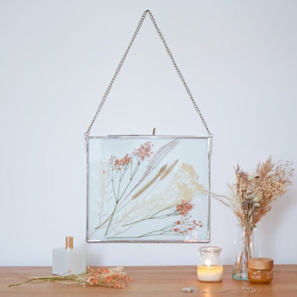 Dia Silver Recycled Glass Hanging Photo Frame - Image 9