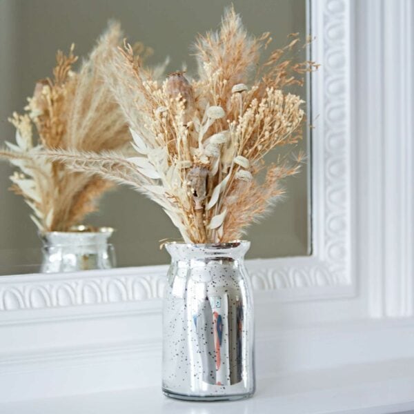 Silver Antique Effect Recycled Glass Vase - Image 3