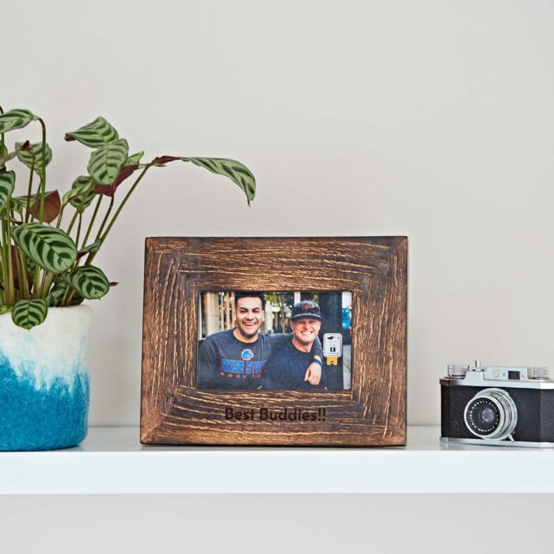 Personalised Natural Mango Wood Photo Frame.