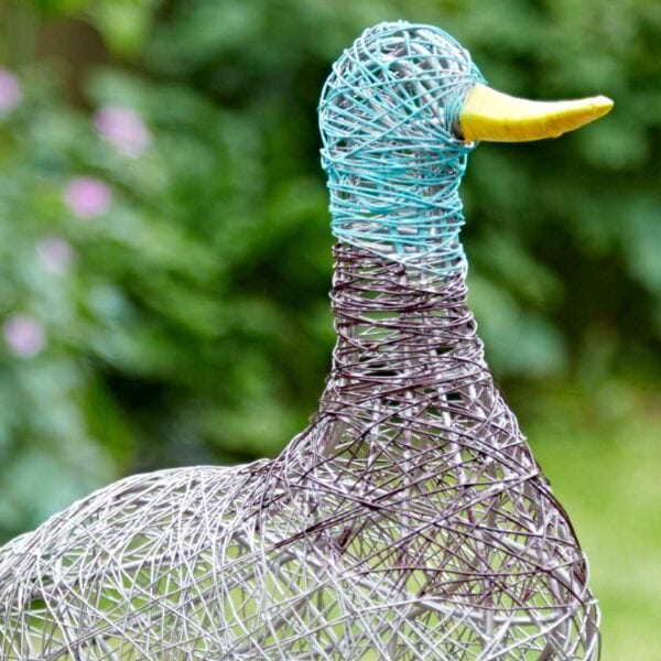 recycled metal duck decoration fair trade sustainable