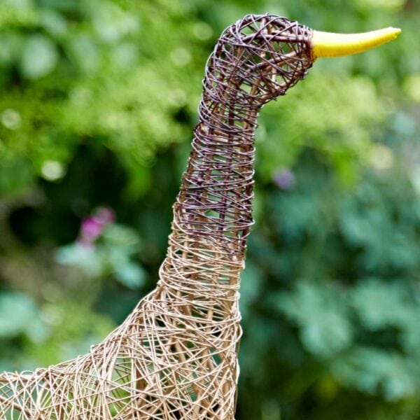 Jiro the Standing Duck Wire Garden Ornament - Image 2