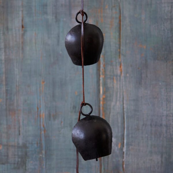 Black Iron Cow Bell Hanging - Image 3