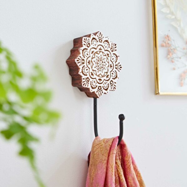 Carved Wooden Wall Hook - Image 6