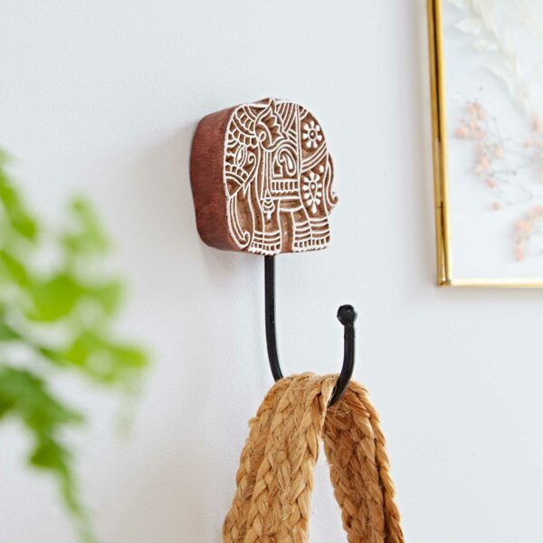 Carved Wooden Wall Hook - Image 7