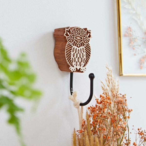Carved Wooden Wall Hook - Image 9