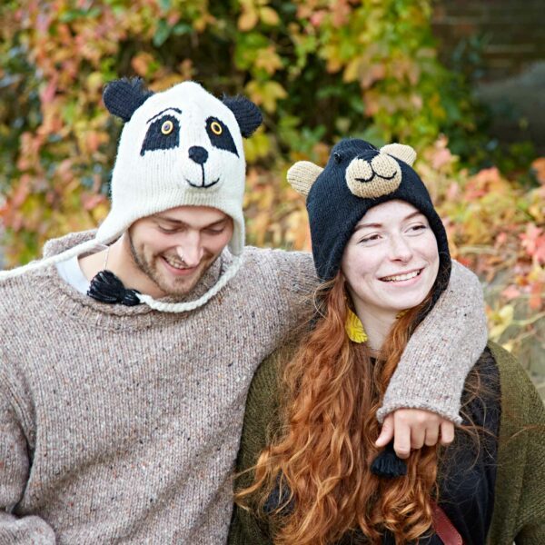 Panda Woollen Animal Hat - Image 3