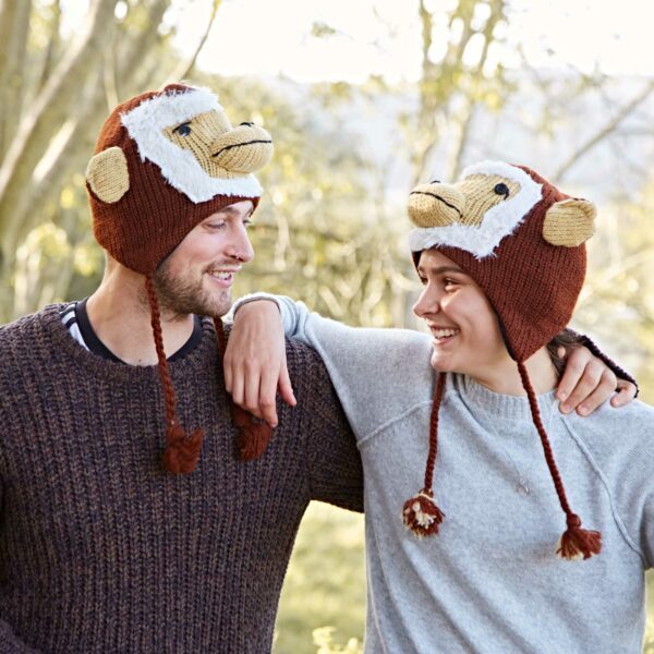 Monkey Woollen Animal Hat - Image 3