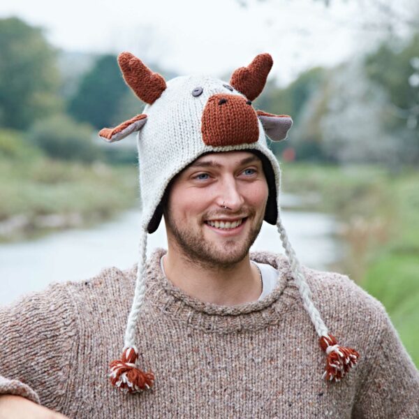 Reindeer Woollen Animal Hat - Image 4