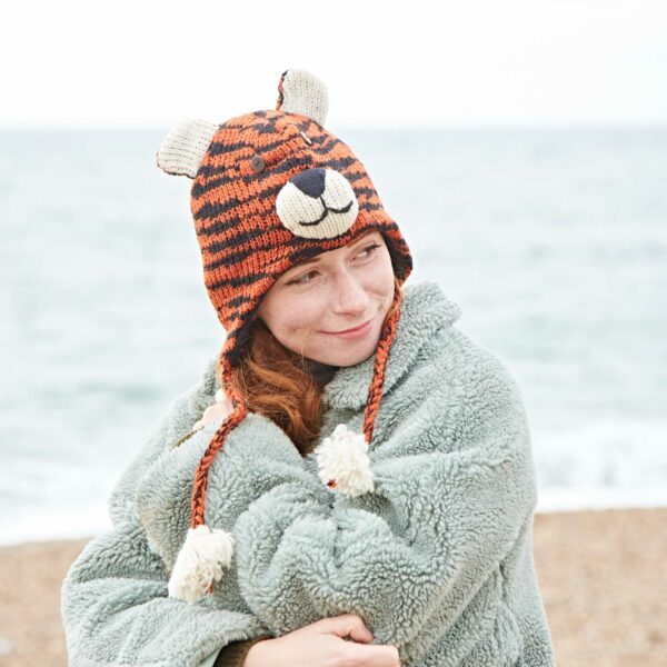 Tiger Woollen Animal Hat - Image 4
