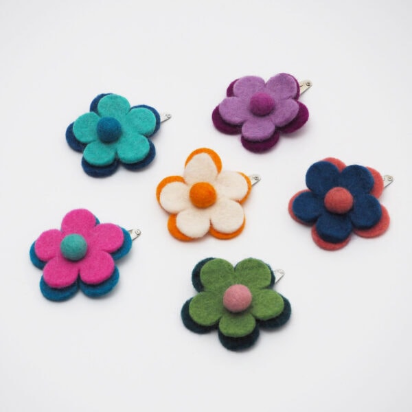 Felt Flower Hair Clip