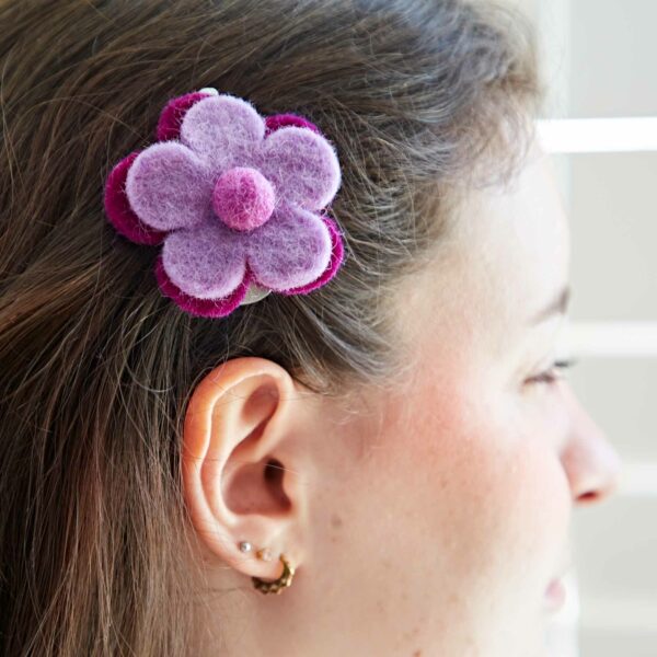 Felt Flower Hair Clip - Image 4