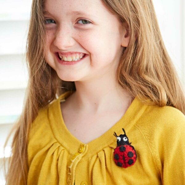 Felt Ladybird Brooch - Image 3