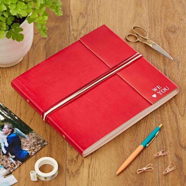 Personalised Large Coloured Distressed Leather 3-String Photo Album - Image 9