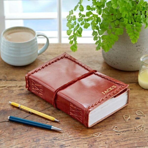 Personalised Stitched Distressed Leather Journal - Image 6