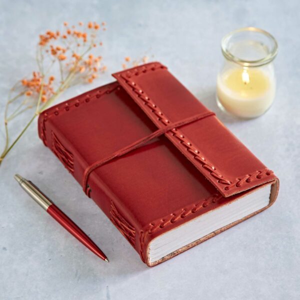 Personalised Stitched Distressed Leather Journal - Image 5