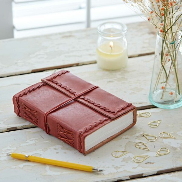 Personalised Stitched Distressed Leather Journal - Image 4