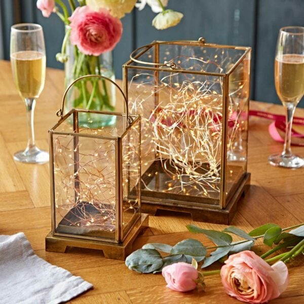 Antique Brass Candle Lantern - Image 4