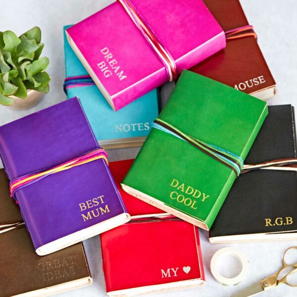 Personalised Coloured Distressed Leather 3-String Journal