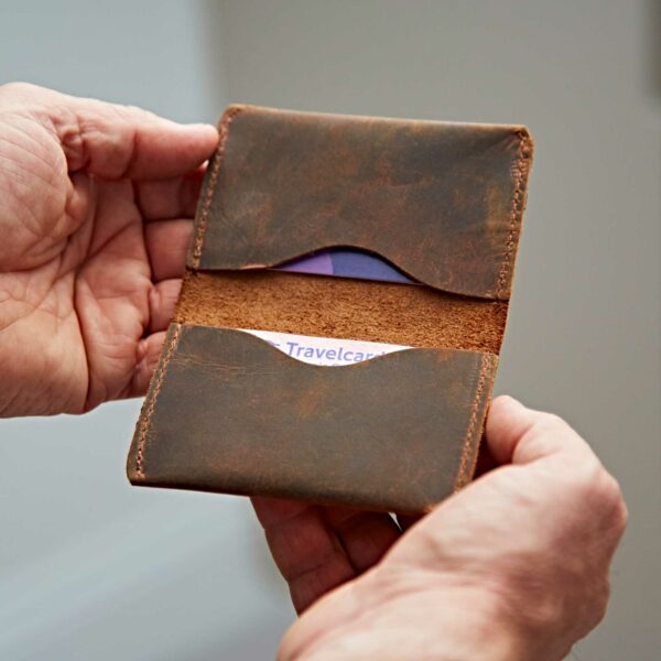 Personalised Buffalo Leather Card Wallet - Image 3