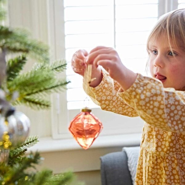 Coloured Recycled Glass Diamond Baubles - Image 3