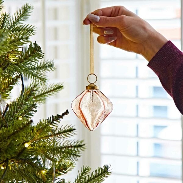 Coloured Recycled Glass Diamond Baubles - Image 5