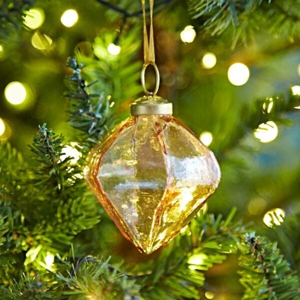 Coloured Recycled Glass Diamond Baubles - Image 4